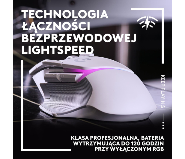 LOGITECH G502 X PLUS Biała - 1066486 - zdjęcie 9